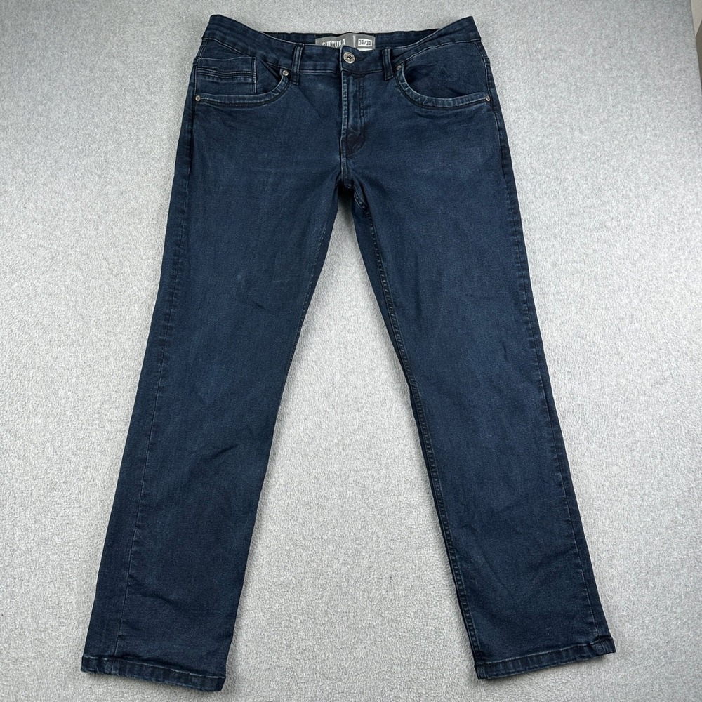 Cultura Jeans Mens 34 Skinny Dark Blue Stretch Denim
